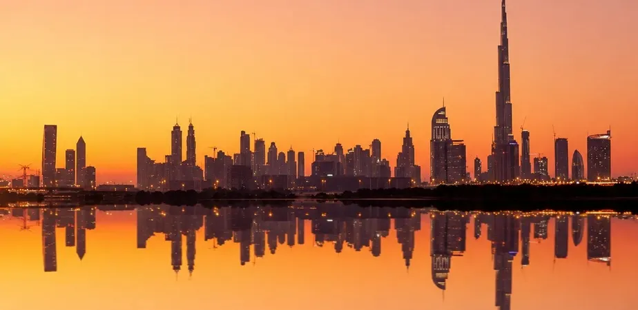 Dubai skyline at sunset representing international trade, sourcing, and business opportunities.