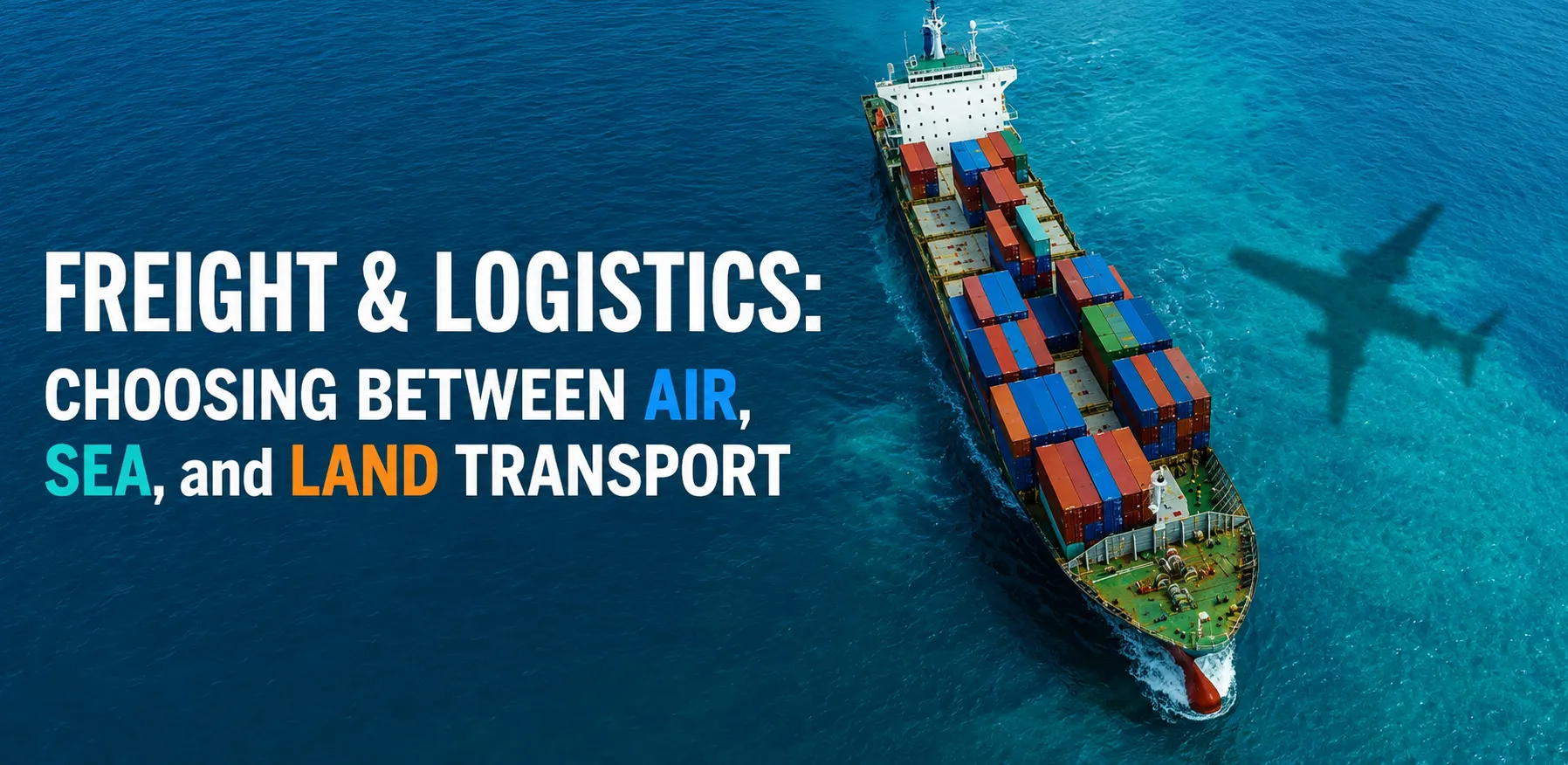Cargo ship loaded with containers departing an international seaport.