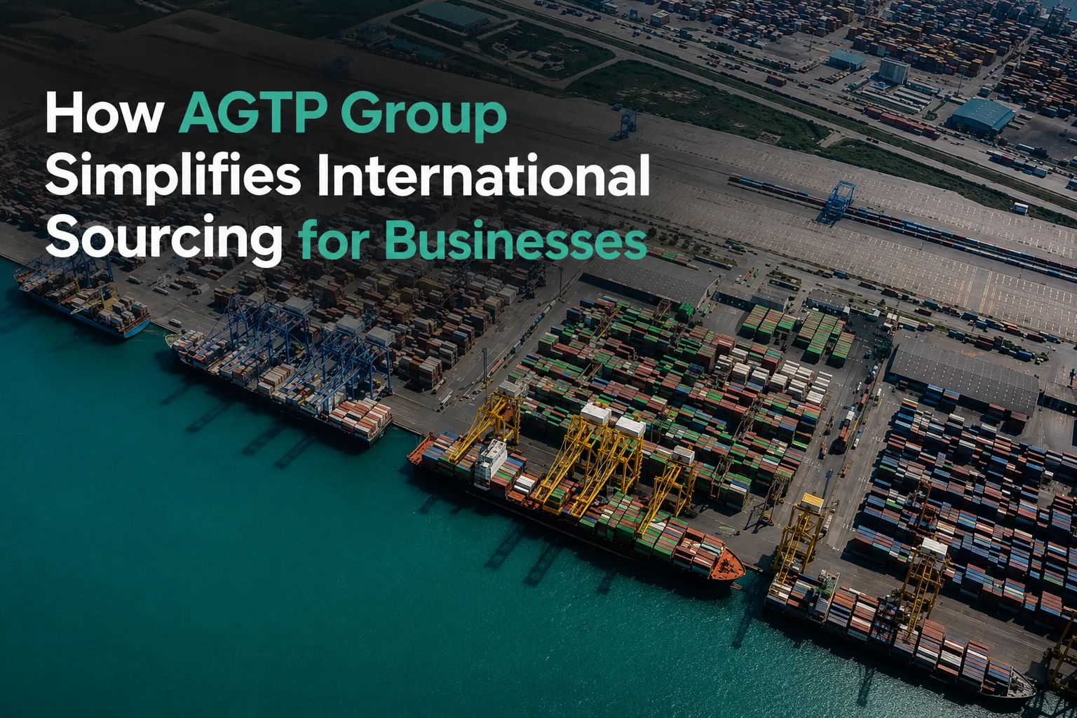 Container ship transporting cargo across international waters as part of a global sourcing and supply chain network.
