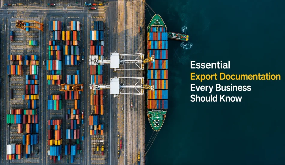 Container ship transporting cargo across international waters as part of a global sourcing and supply chain network.